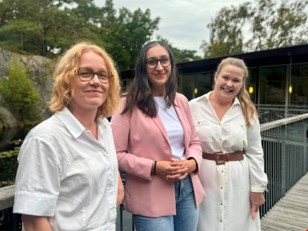 Elisabeth Apelmo, Marizela Kljajic och Jenny Larsson under konferensen Elefanten i rummet på Ågrenska.